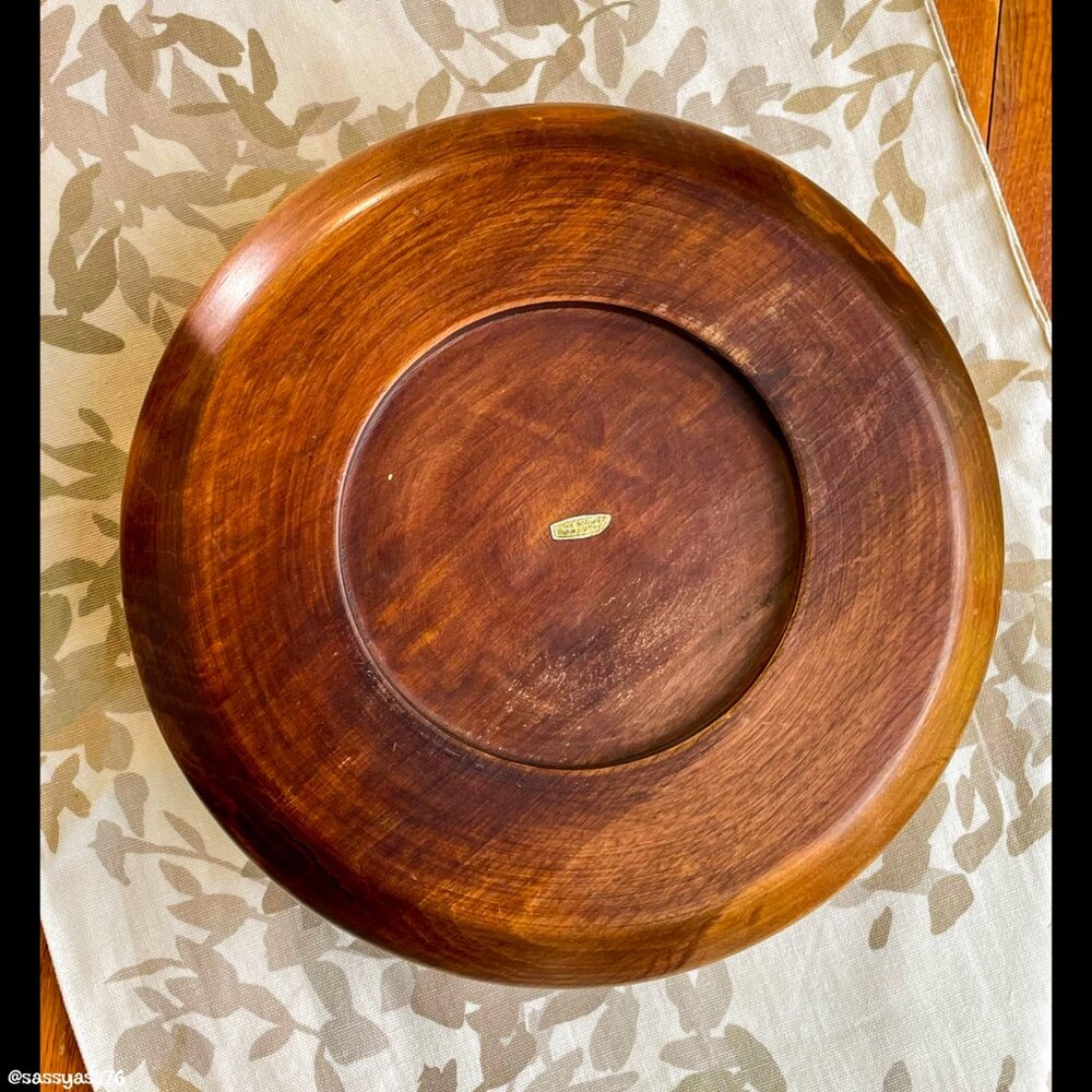 ⭐️HP⭐️VTG▪️ 70's 80's Boho Rustic Set of ASIAN WOOD Serving Bowl Spoon & 7 Bowls - Picture 3 of 10